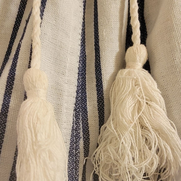 PARADISE USA draw string elastic waist striped Boho  pants. - Picture 2 of 12